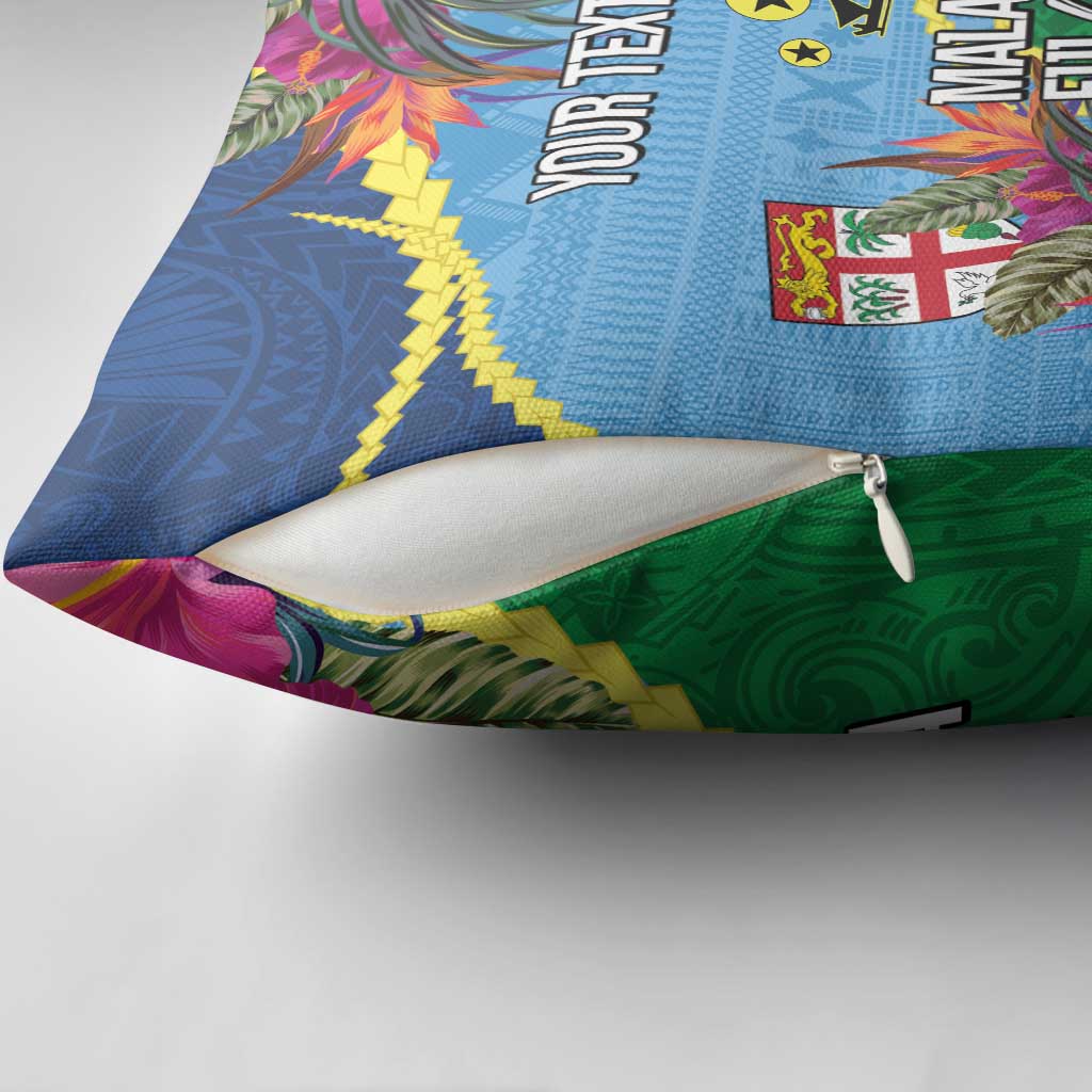 Personalized Malampa Fiji Day Together We Grow Pillow Cover Special Tapa Mix - Polynesian Pride