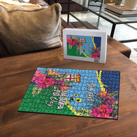 Personalized Malampa Fiji Day Together We Grow Puzzle Special Tapa Mix - Polynesian Pride
