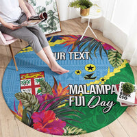 Personalized Malampa Fiji Day Together We Grow Round Carpet Special Tapa Mix - Polynesian Pride
