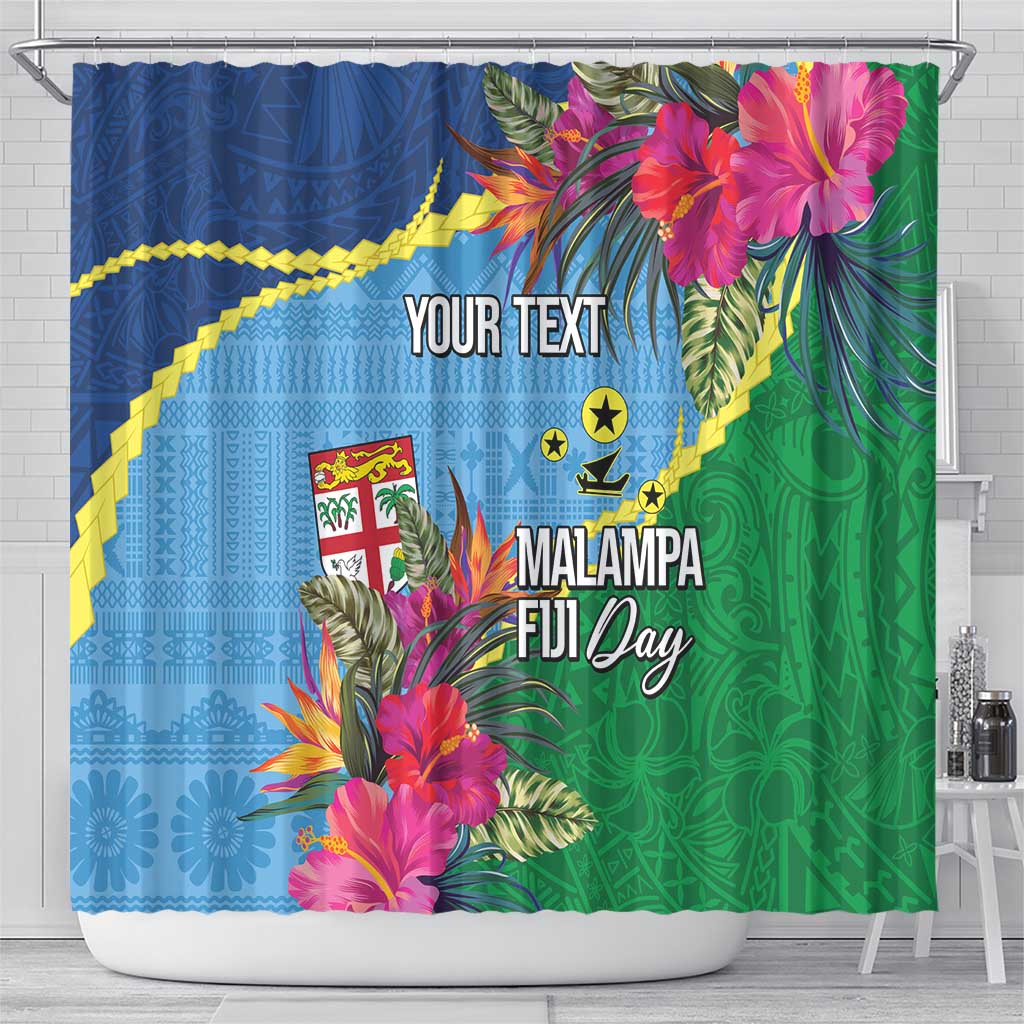 Personalized Malampa Fiji Day Together We Grow Shower Curtain Special Tapa Mix - Polynesian Pride