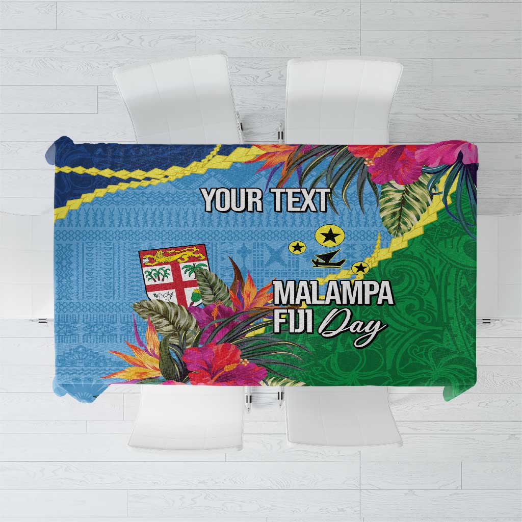 Personalized Malampa Fiji Day Together We Grow Tablecloth Special Tapa Mix - Polynesian Pride
