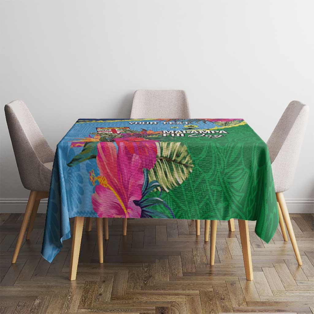 Personalized Malampa Fiji Day Together We Grow Tablecloth Special Tapa Mix - Polynesian Pride