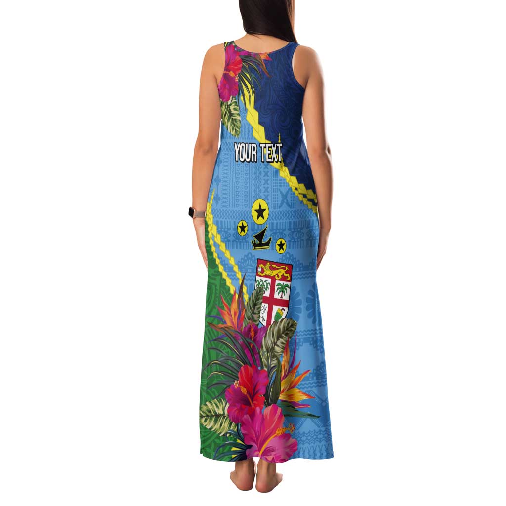 Personalized Malampa Fiji Day Together We Grow Tank Maxi Dress Special Tapa Mix - Polynesian Pride