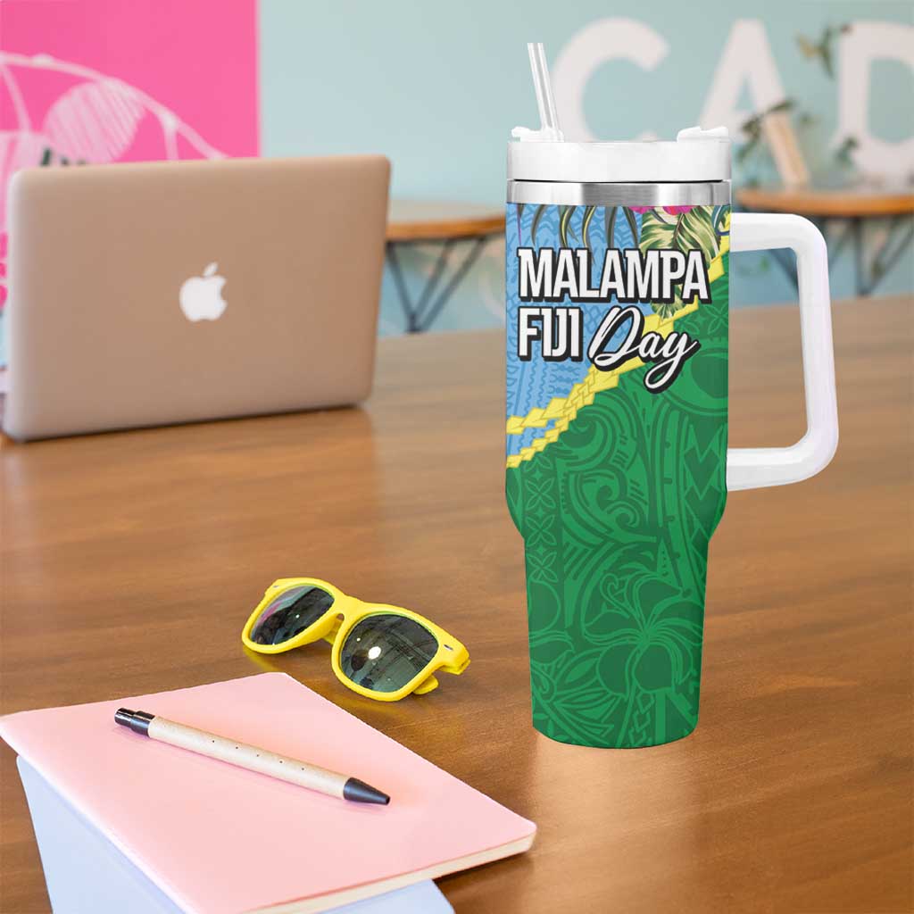 Personalized Malampa Fiji Day Together We Grow Tumbler With Handle Special Tapa Mix - Polynesian Pride
