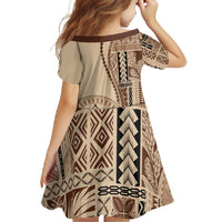 Samoa Siapo Motif Family Matching Short Sleeve Bodycon Dress and Hawaiian Shirt Classic Style LT7