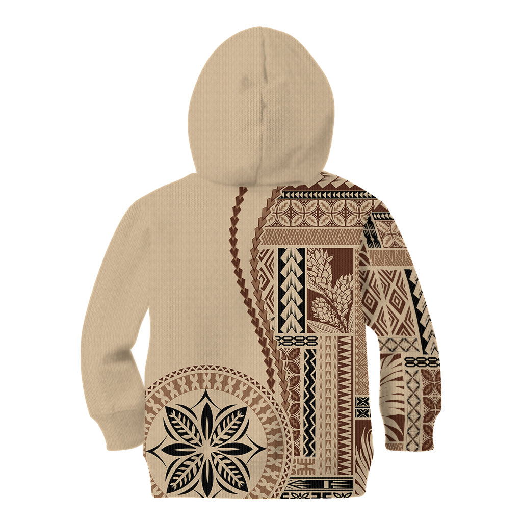 Samoa Siapo Motif Kid Hoodie Classic Style LT7 - Polynesian Pride