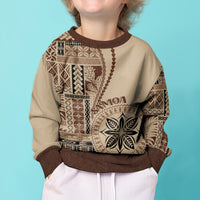 Samoa Siapo Motif Kid Ugly Christmas Sweater Classic Style LT7 - Polynesian Pride