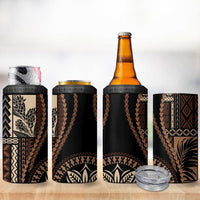 Samoa Siapo Motif 4 in 1 Can Cooler Tumbler Classic Style - Black Ver