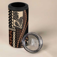 Samoa Siapo Motif 4 in 1 Can Cooler Tumbler Classic Style - Black Ver