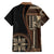 Samoa Siapo Motif Family Matching Puletasi Dress and Hawaiian Shirt Classic Style - Black Ver LT7 - Polynesian Pride