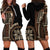 Samoa Siapo Motif Hoodie Dress Classic Style - Black Ver LT7 - Polynesian Pride