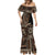 Samoa Siapo Motif Mermaid Dress Classic Style - Black Ver LT7 - Polynesian Pride