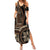 Samoa Siapo Motif Summer Maxi Dress Classic Style - Black Ver LT7 Women Black - Polynesian Pride