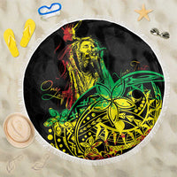 Personalised Reggae Jawaiian Festive Beach Blanket Mix Polynesian LT7 One Size 150cm Reggae - Polynesian Pride