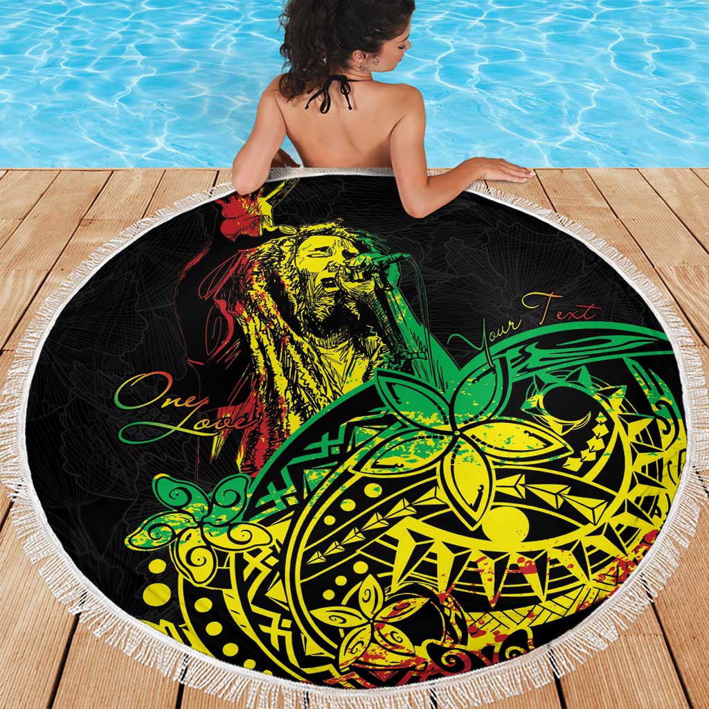 Personalised Reggae Jawaiian Festive Beach Blanket Mix Polynesian LT7 - Polynesian Pride