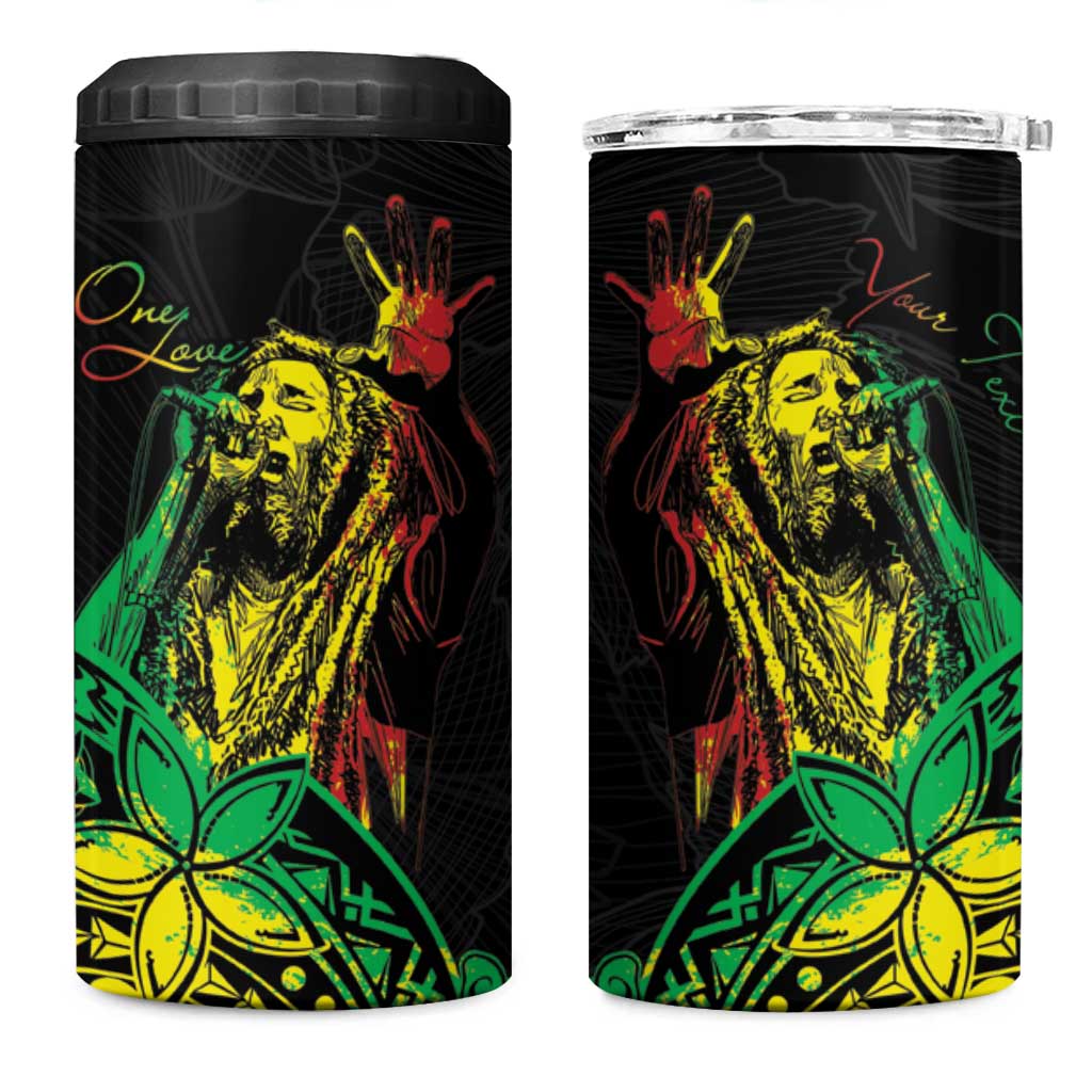 Personalised Reggae Jawaiian Festive 4 in 1 Can Cooler Tumbler Mix Polynesian LT7 One Size: 16 oz Reggae - Polynesian Pride