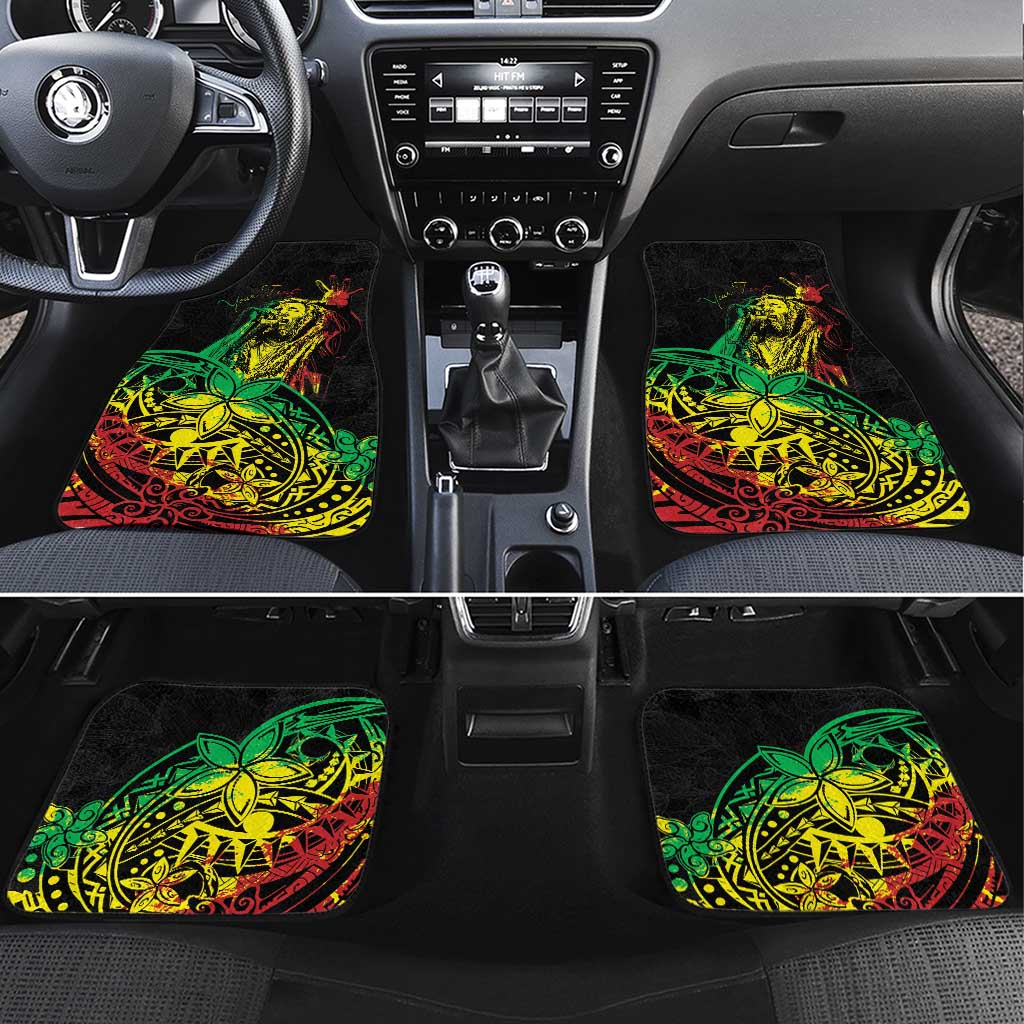 Personalised Reggae Jawaiian Festive Car Mats Mix Polynesian LT7 Set 4pcs Reggae - Polynesian Pride