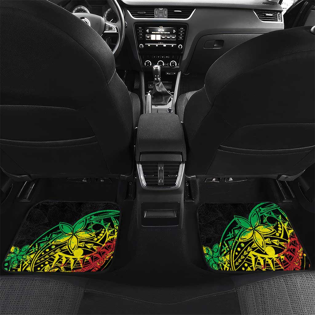Personalised Reggae Jawaiian Festive Car Mats Mix Polynesian LT7 Set 2pcs - Back Reggae - Polynesian Pride