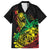 Personalised Reggae Jawaiian Festive Family Matching Off The Shoulder Long Sleeve Dress and Hawaiian Shirt Mix Polynesian