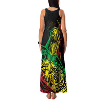 Personalised Reggae Jawaiian Festive Family Matching Tank Maxi Dress and Hawaiian Shirt Mix Polynesian