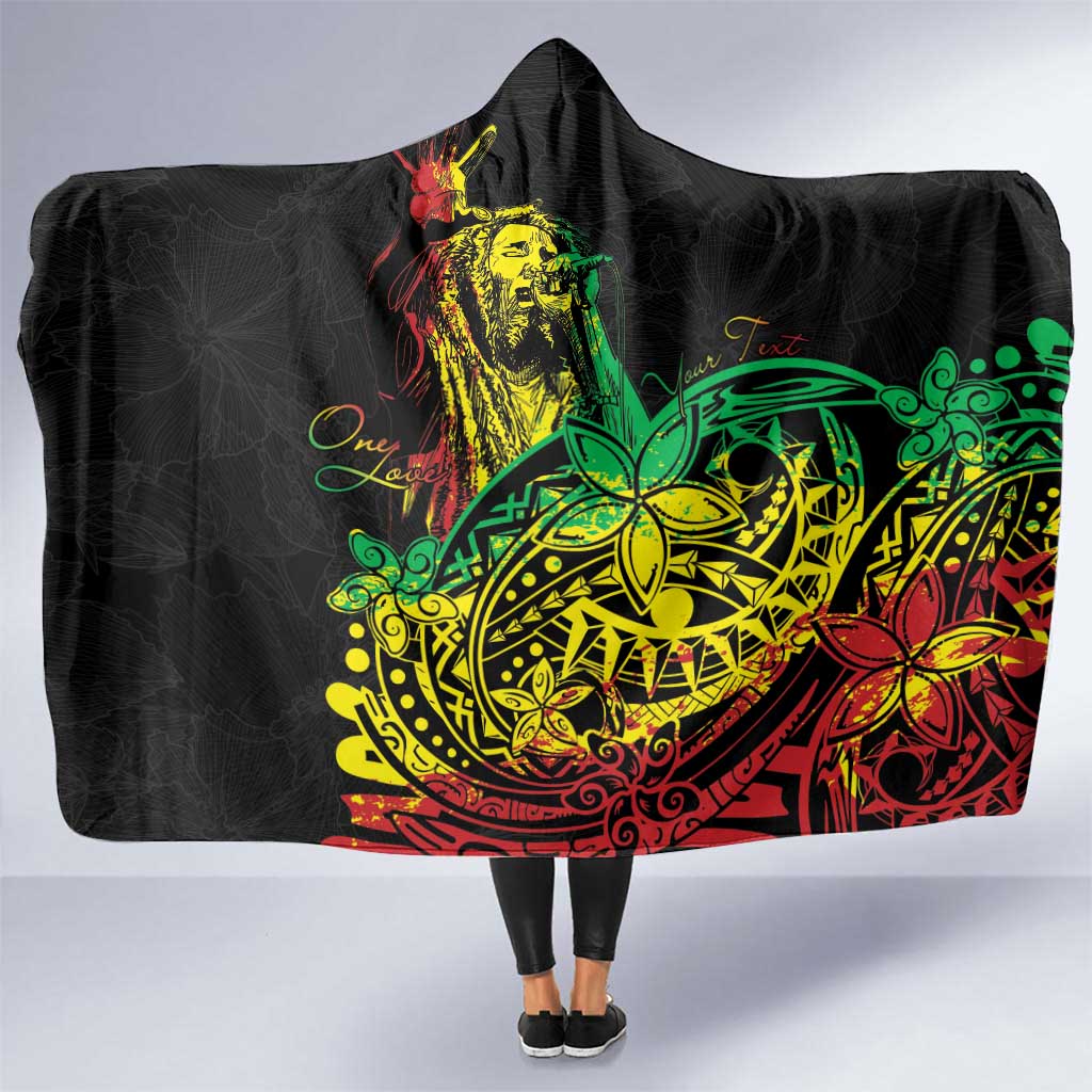 Personalised Reggae Jawaiian Festive Hooded Blanket Mix Polynesian LT7 One Size Reggae - Polynesian Pride