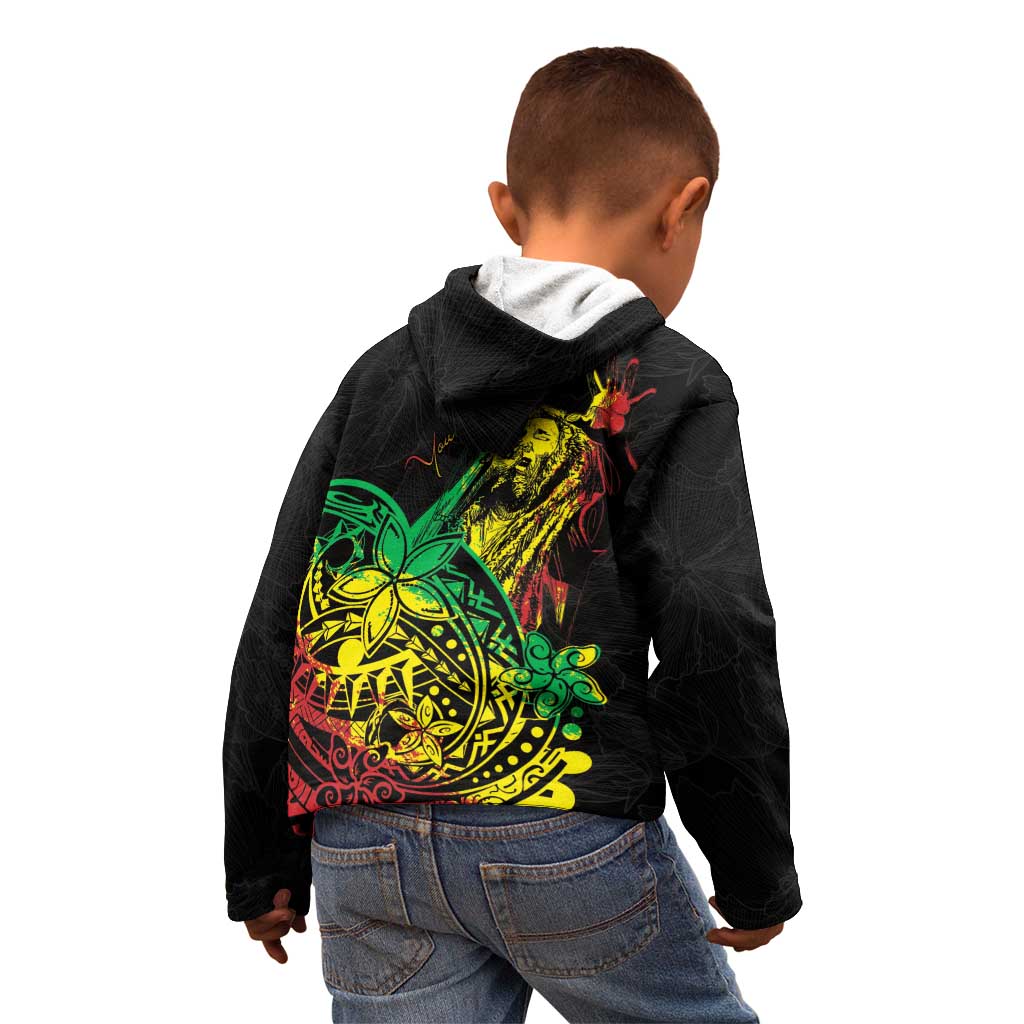 Personalised Reggae Jawaiian Festive Kid Hoodie Mix Polynesian