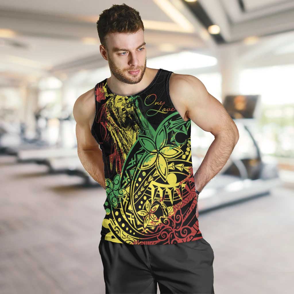 Personalised Reggae Jawaiian Festive Men Tank Top Mix Polynesian LT7 Reggae - Polynesian Pride