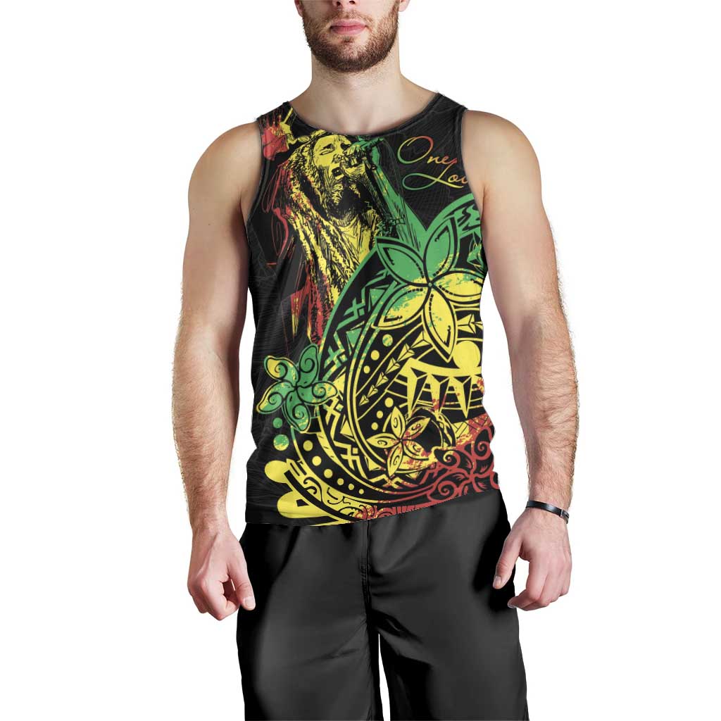 Personalised Reggae Jawaiian Festive Men Tank Top Mix Polynesian LT7 - Polynesian Pride