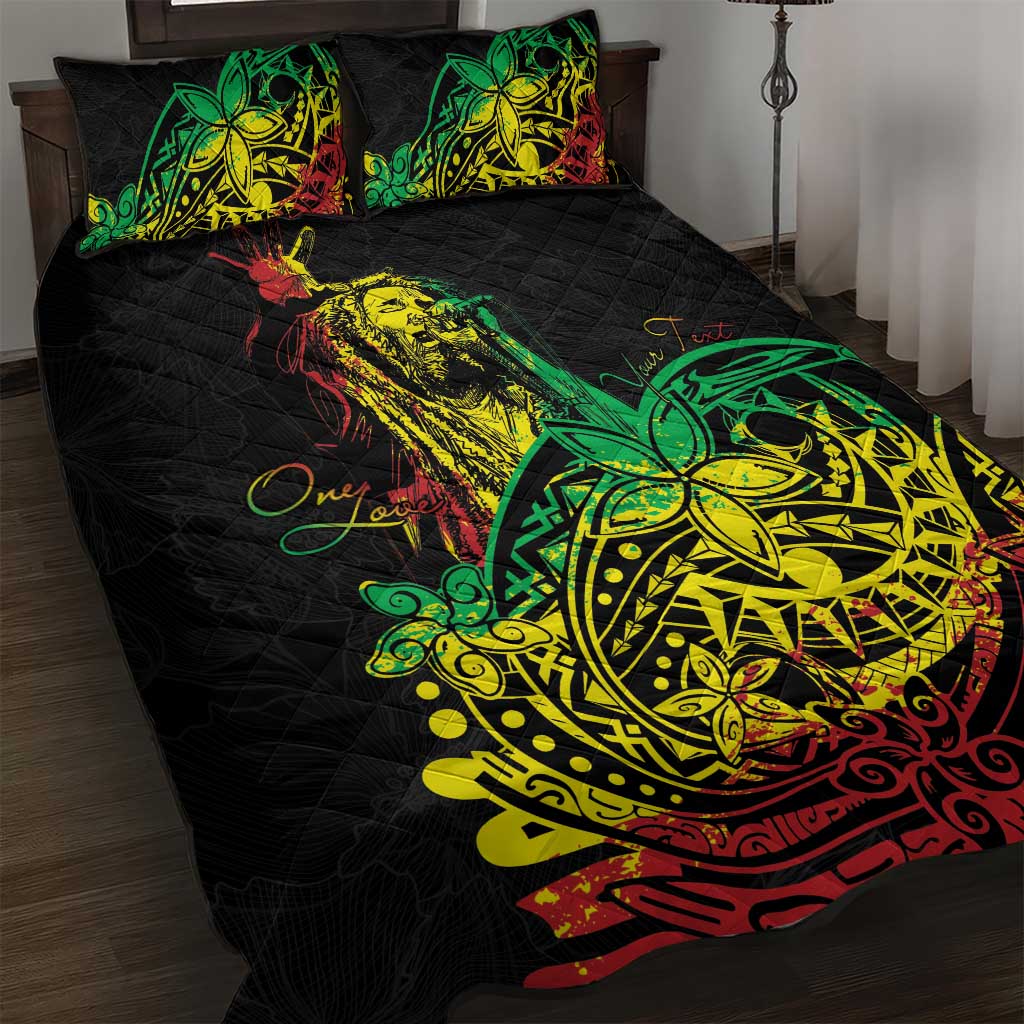 Personalised Reggae Jawaiian Festive Quilt Bed Set Mix Polynesian LT7 Reggae - Polynesian Pride