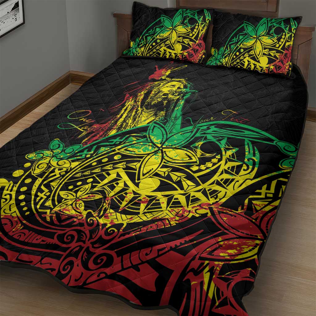 Personalised Reggae Jawaiian Festive Quilt Bed Set Mix Polynesian LT7 - Polynesian Pride