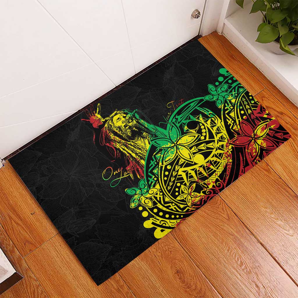 Personalised Reggae Jawaiian Festive Rubber Doormat Mix Polynesian LT7 - Polynesian Pride