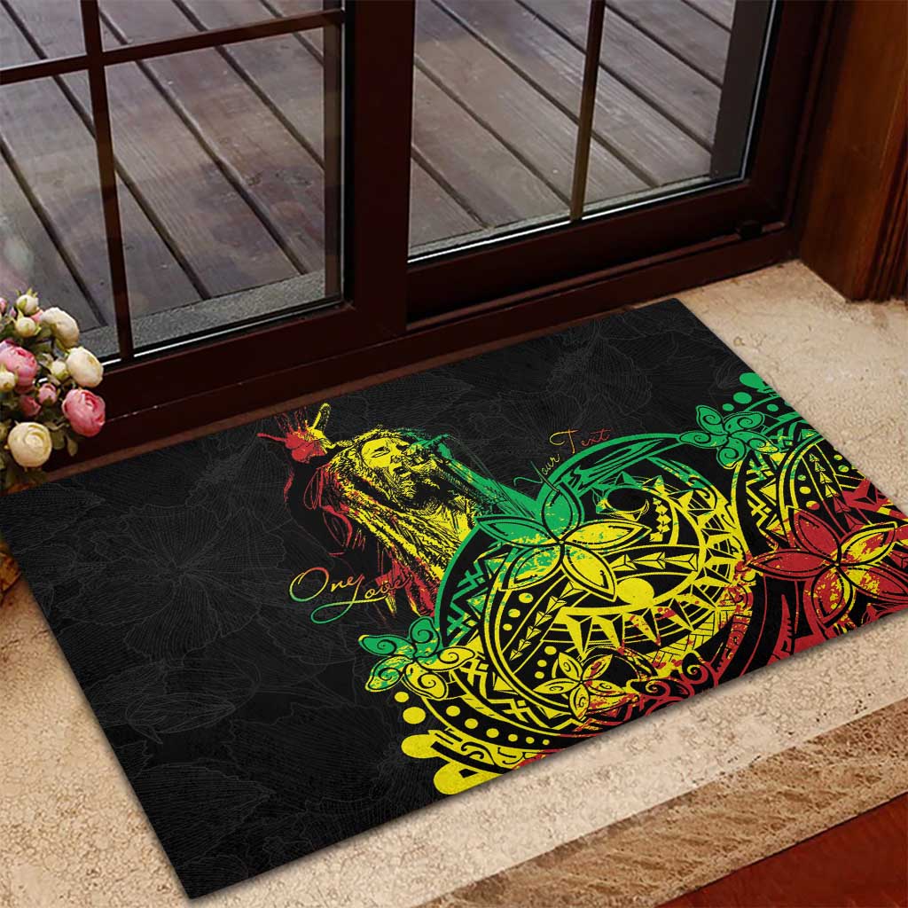 Personalised Reggae Jawaiian Festive Rubber Doormat Mix Polynesian LT7 - Polynesian Pride