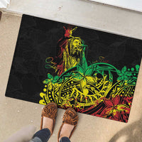 Personalised Reggae Jawaiian Festive Rubber Doormat Mix Polynesian LT7 - Polynesian Pride