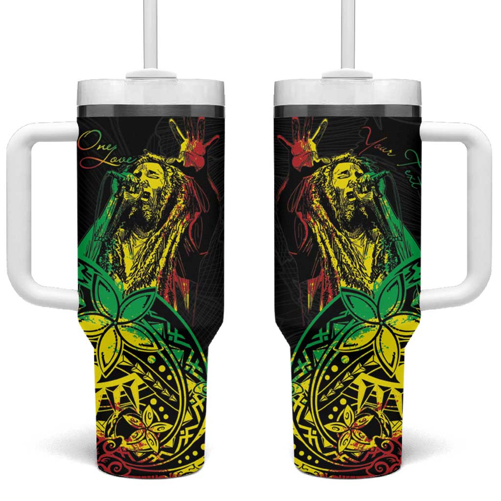 Personalised Reggae Jawaiian Festive Tumbler With Handle Mix Polynesian LT7 One Size: 40 oz Reggae - Polynesian Pride