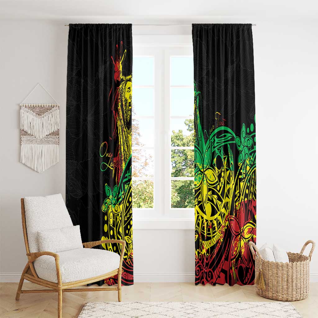 Personalised Reggae Jawaiian Festive Window Curtain Mix Polynesian LT7 - Polynesian Pride