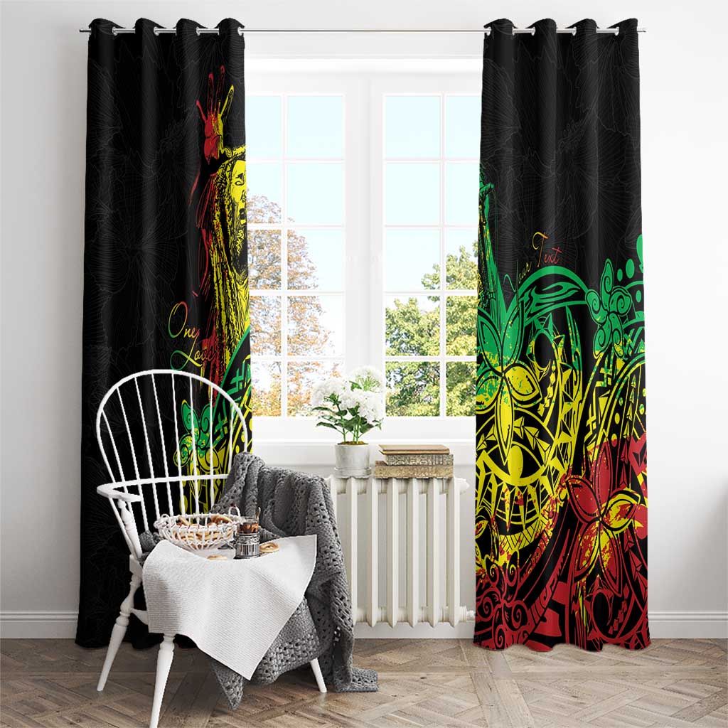 Personalised Reggae Jawaiian Festive Window Curtain Mix Polynesian LT7 - Polynesian Pride