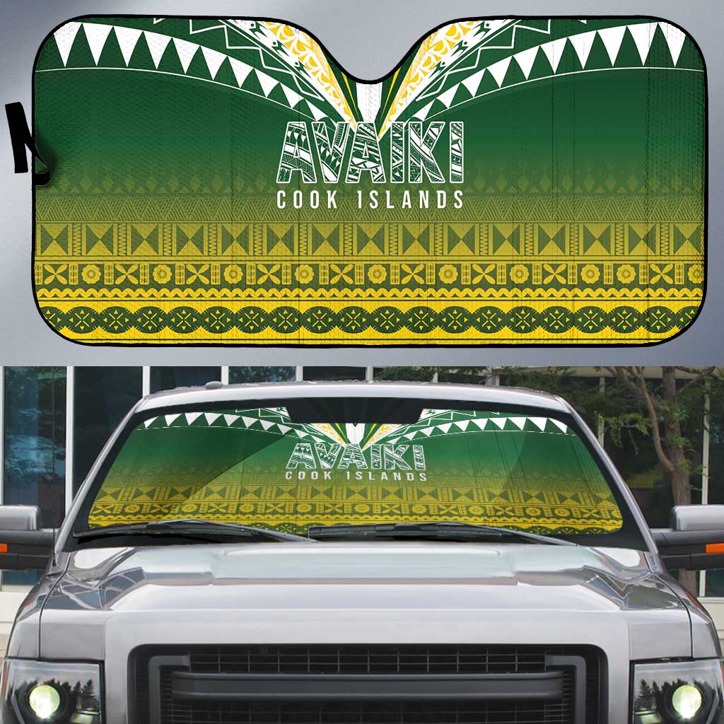 Cook Islands Rugby Auto Sun Shade Kuki Avaiki - Polynesian Pride