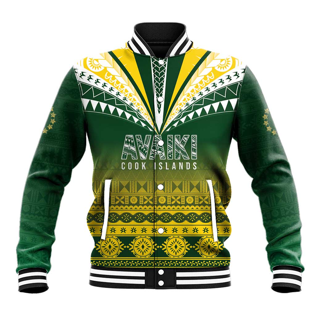 Cook Islands Rugby Custom Baseball Jacket Kuki Avaiki - Polynesian Pride