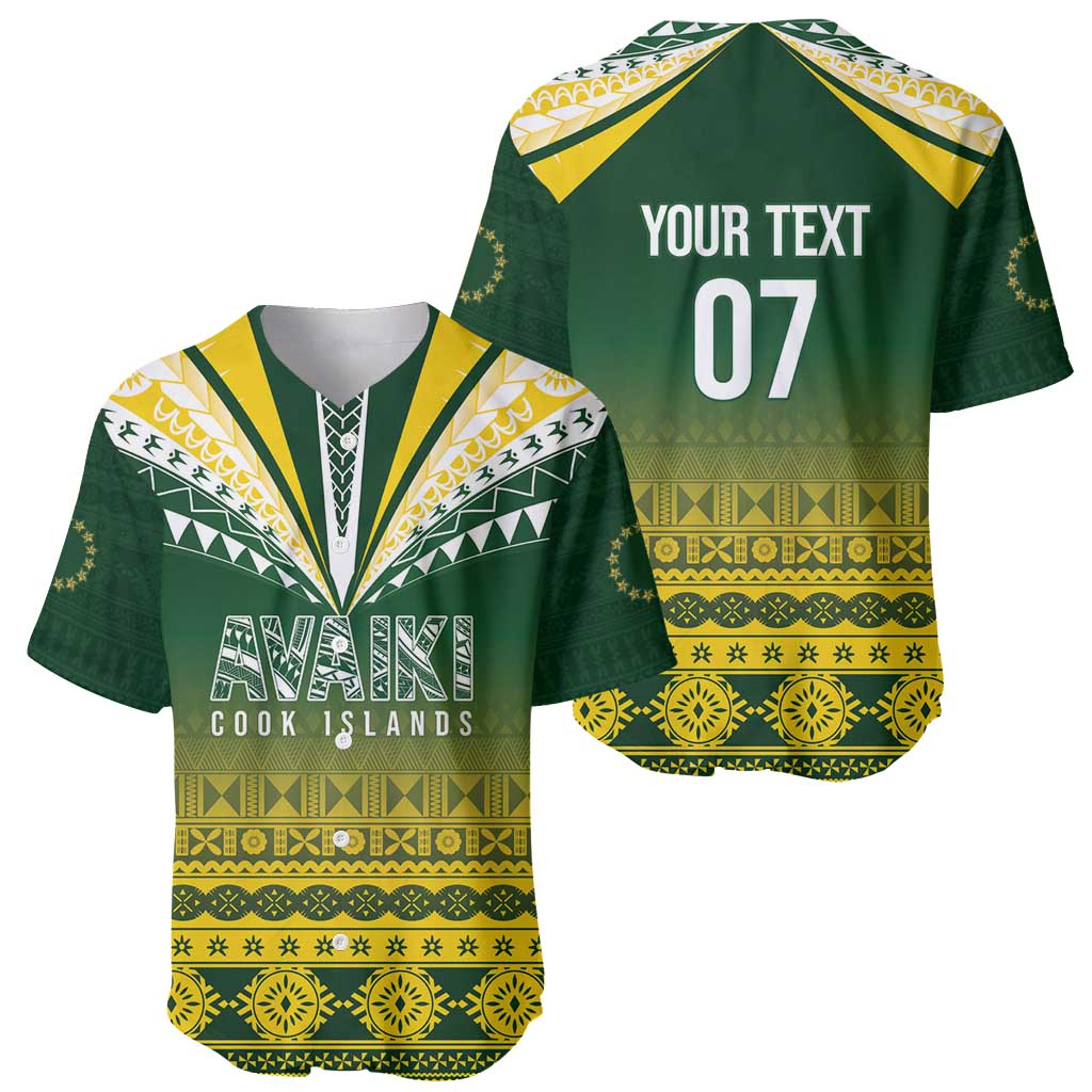 Cook Islands Rugby Custom Baseball Jersey Kuki Avaiki - Polynesian Pride