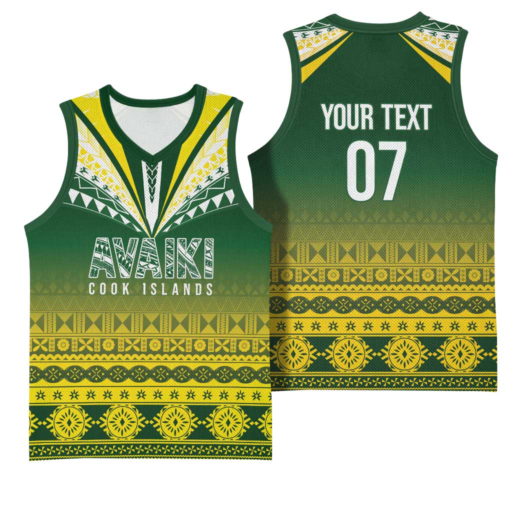Cook Islands Rugby Custom Basketball Jersey Kuki Avaiki - Polynesian Pride
