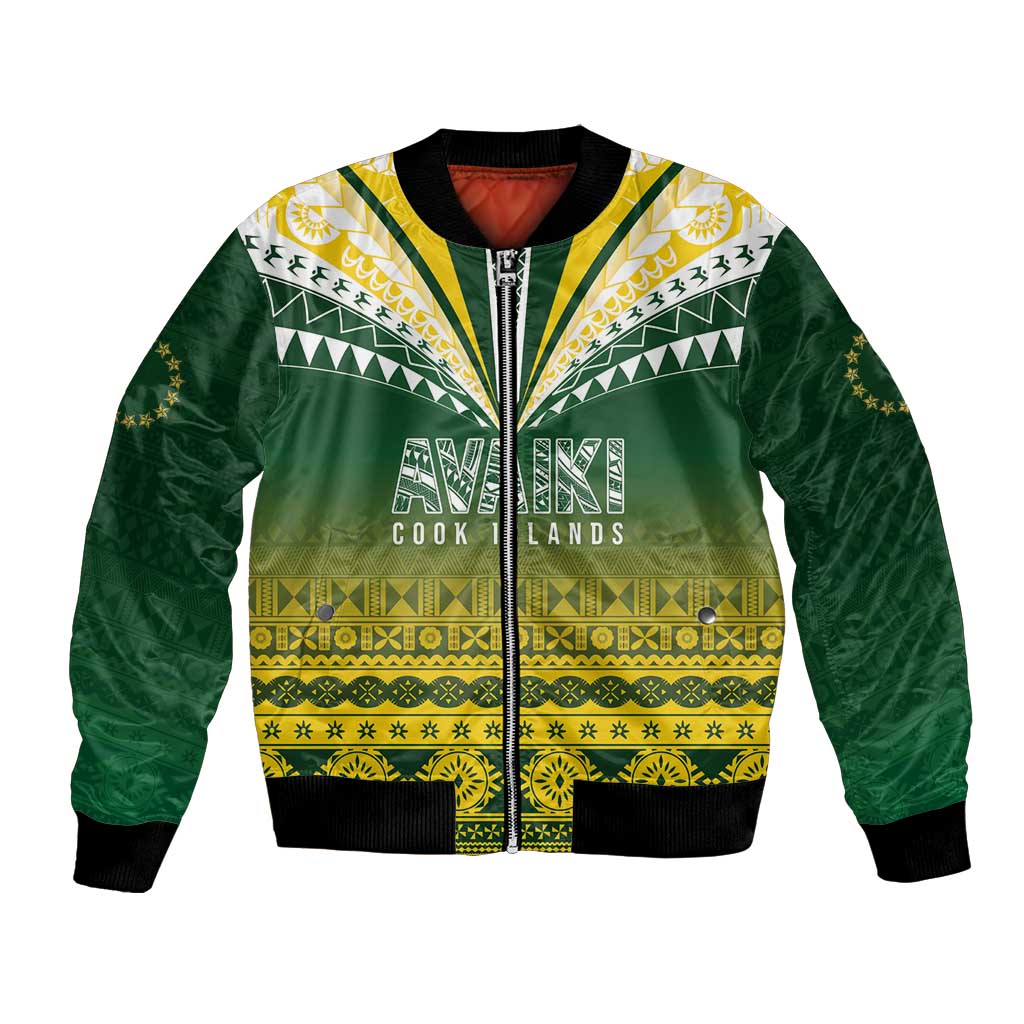 Cook Islands Rugby Custom Bomber Jacket Kuki Avaiki - Polynesian Pride