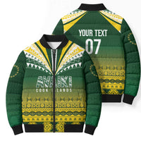 Cook Islands Rugby Custom Bomber Puffer Jacket Kuki Avaiki - Polynesian Pride