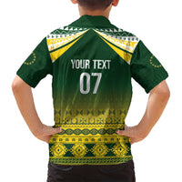 Cook Islands Rugby Custom Family Matching Long Sleeve Bodycon Dress and Hawaiian Shirt Kuki Avaiki - Polynesian Pride