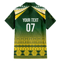 Cook Islands Rugby Custom Family Matching Off Shoulder Short Dress and Hawaiian Shirt Kuki Avaiki - Polynesian Pride