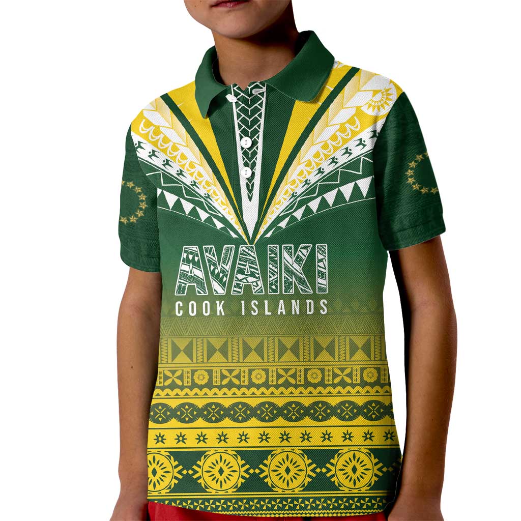 Cook Islands Rugby Custom Kid Polo Shirt Kuki Avaiki - Polynesian Pride
