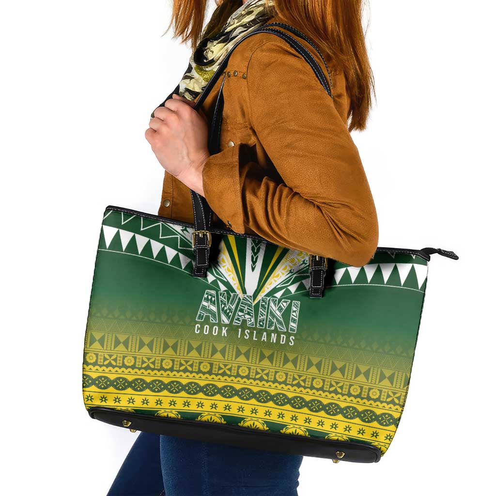 Cook Islands Rugby Leather Tote Bag Kuki Avaiki - Polynesian Pride