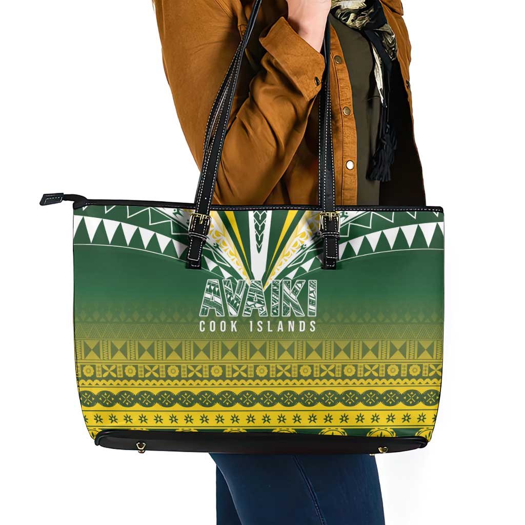 Cook Islands Rugby Leather Tote Bag Kuki Avaiki - Polynesian Pride