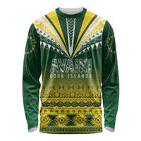 Cook Islands Rugby Custom Long Sleeve Shirt Kuki Avaiki - Polynesian Pride