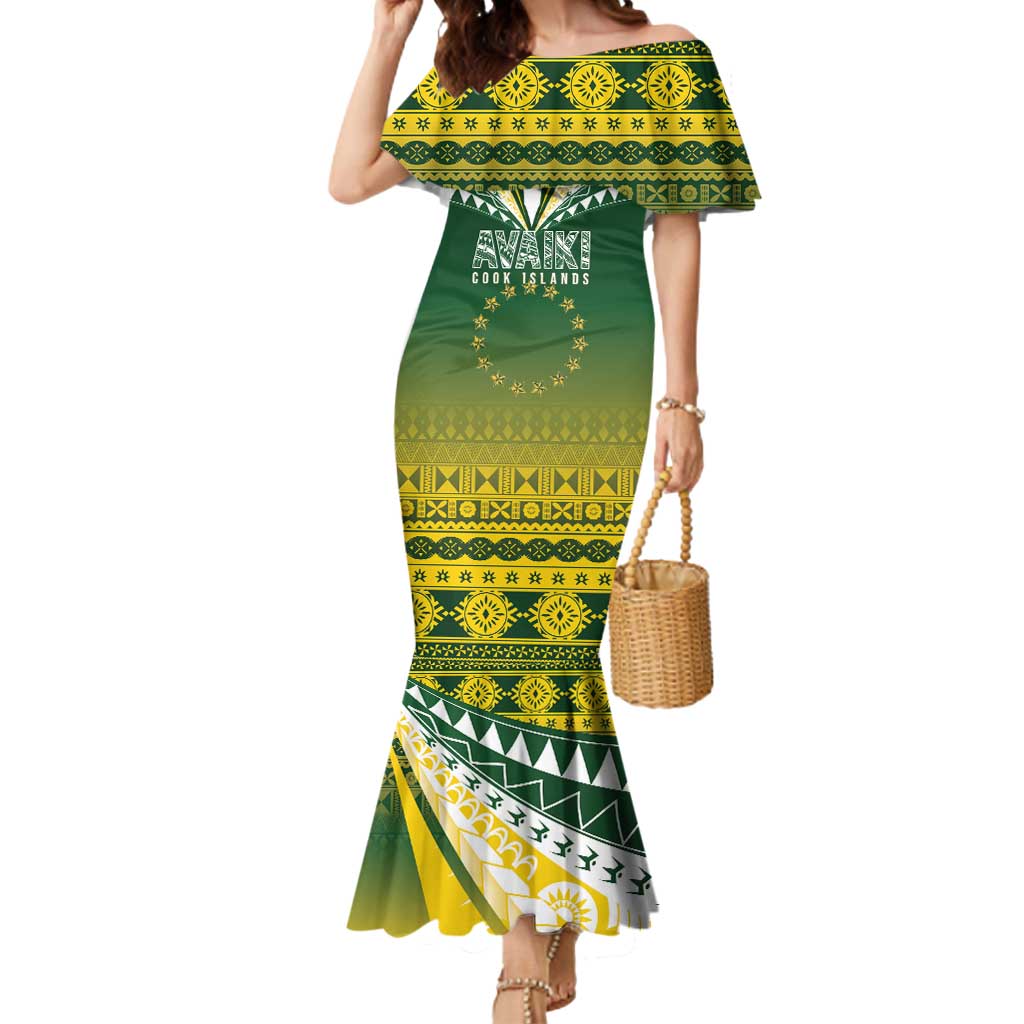 Cook Islands Rugby Custom Mermaid Dress Kuki Avaiki - Polynesian Pride