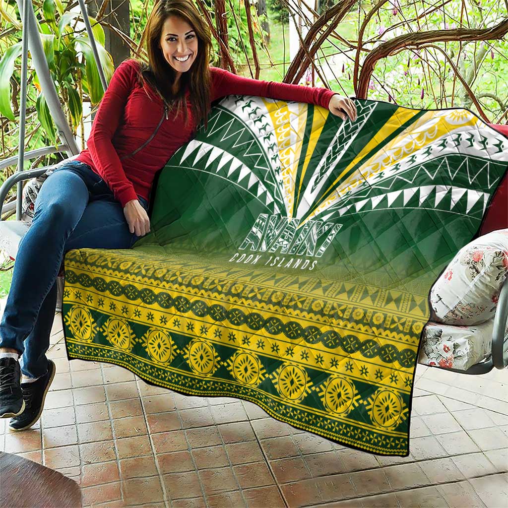 Cook Islands Rugby Quilt Kuki Avaiki - Polynesian Pride